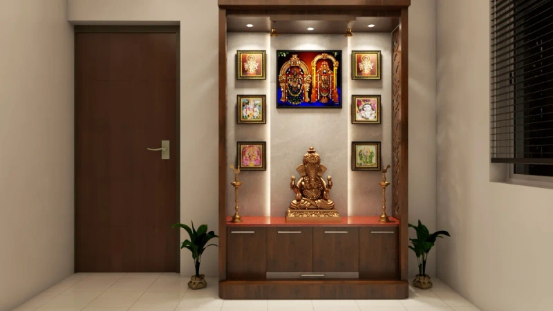 Pooja Unit Interior Design Project by Lamek Interiors - Pooja Unit interior design - ptrraklrkyvvxshahvks by Lamek Interiors Pooja Unit interior design - ptrraklrkyvvxshahvks by Lamek Interiors